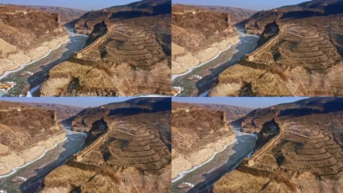 冬日黄河老牛湾明长城遗址