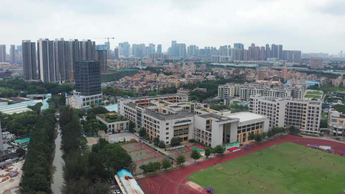2023年最新南海区桂城映月中学航拍
