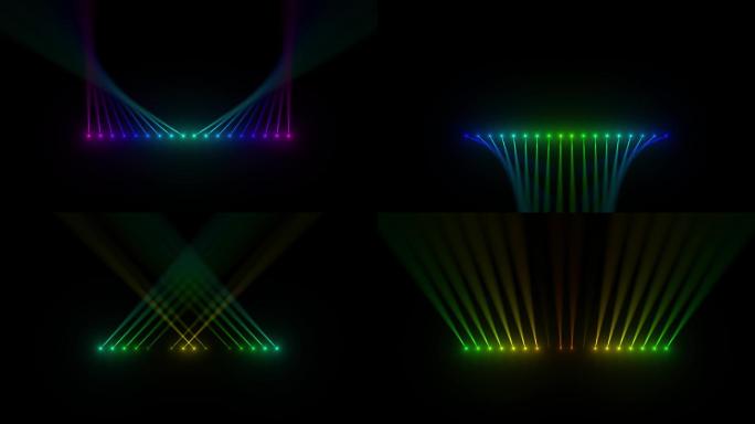 4K七彩异步变色射灯探照灯摇摆灯光秀