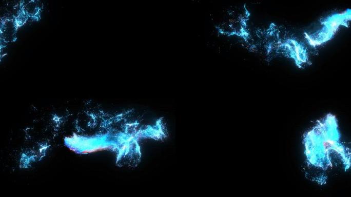 粒子蝴蝶盘旋振翅