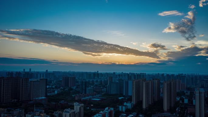 长沙城市日出