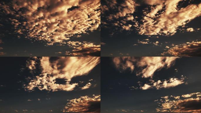 【HD天空】黄昏色调天光云影暗色飞云云层