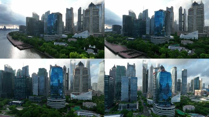 4K原素材-航拍中国金融信息中心大厦