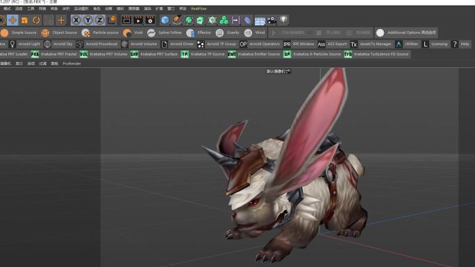 野兔C4D模型动作工程