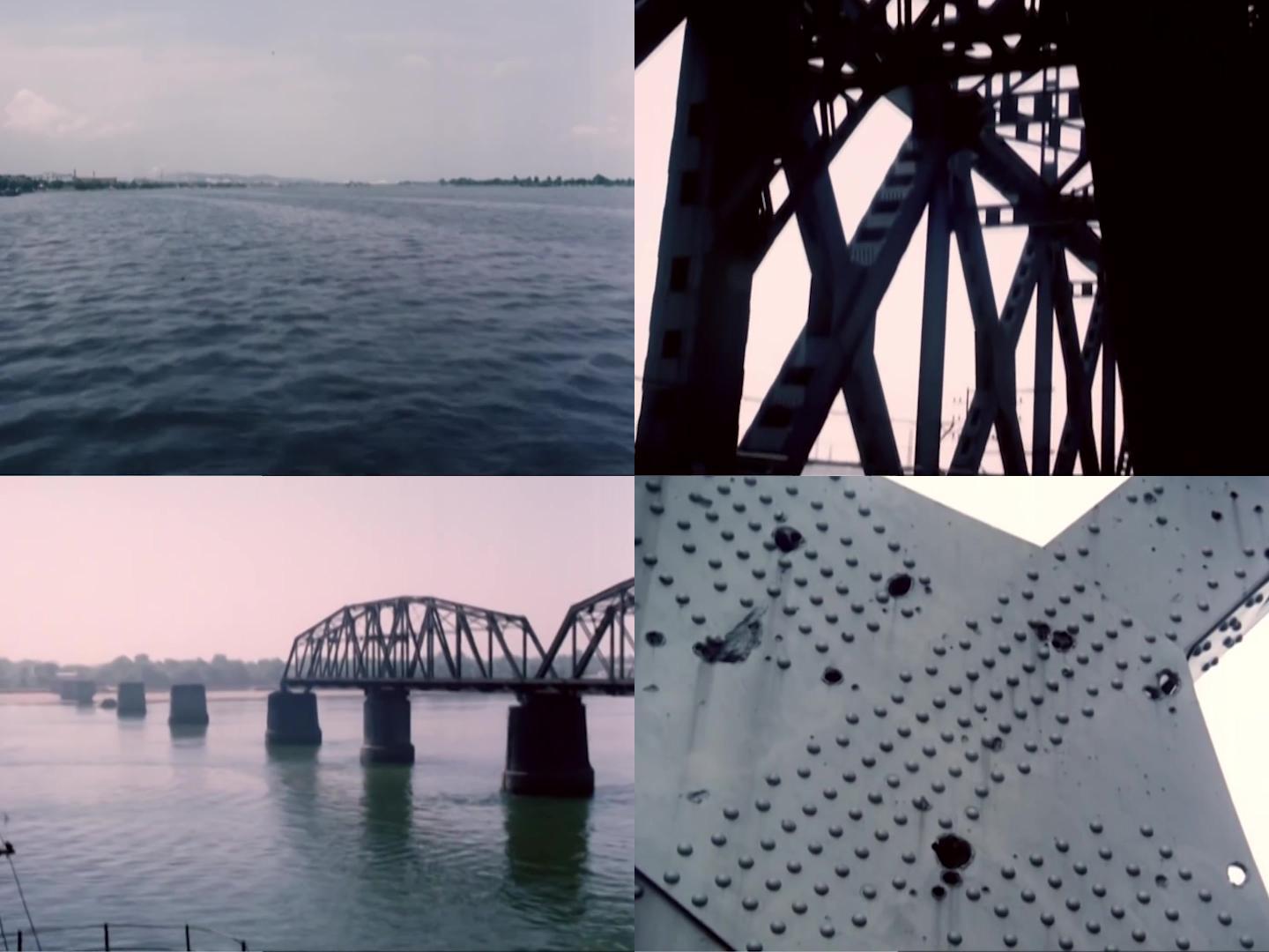 60年代鸭绿江断桥  朝鲜战争遗址