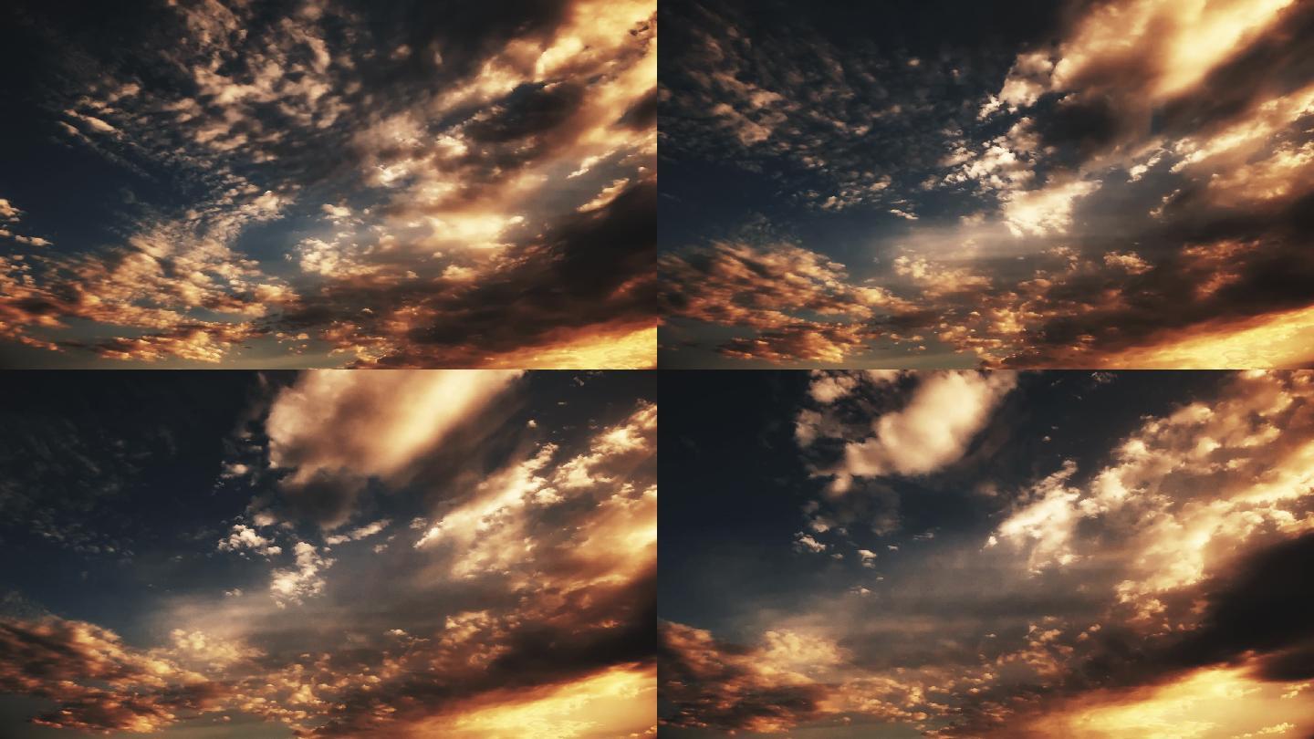 【HD天空】黄昏夕阳天光云影暗色梦幻云雾