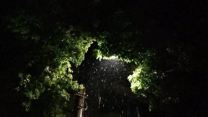 伤感下雨视频素材雨中路灯 雨夜 唯美雨夜