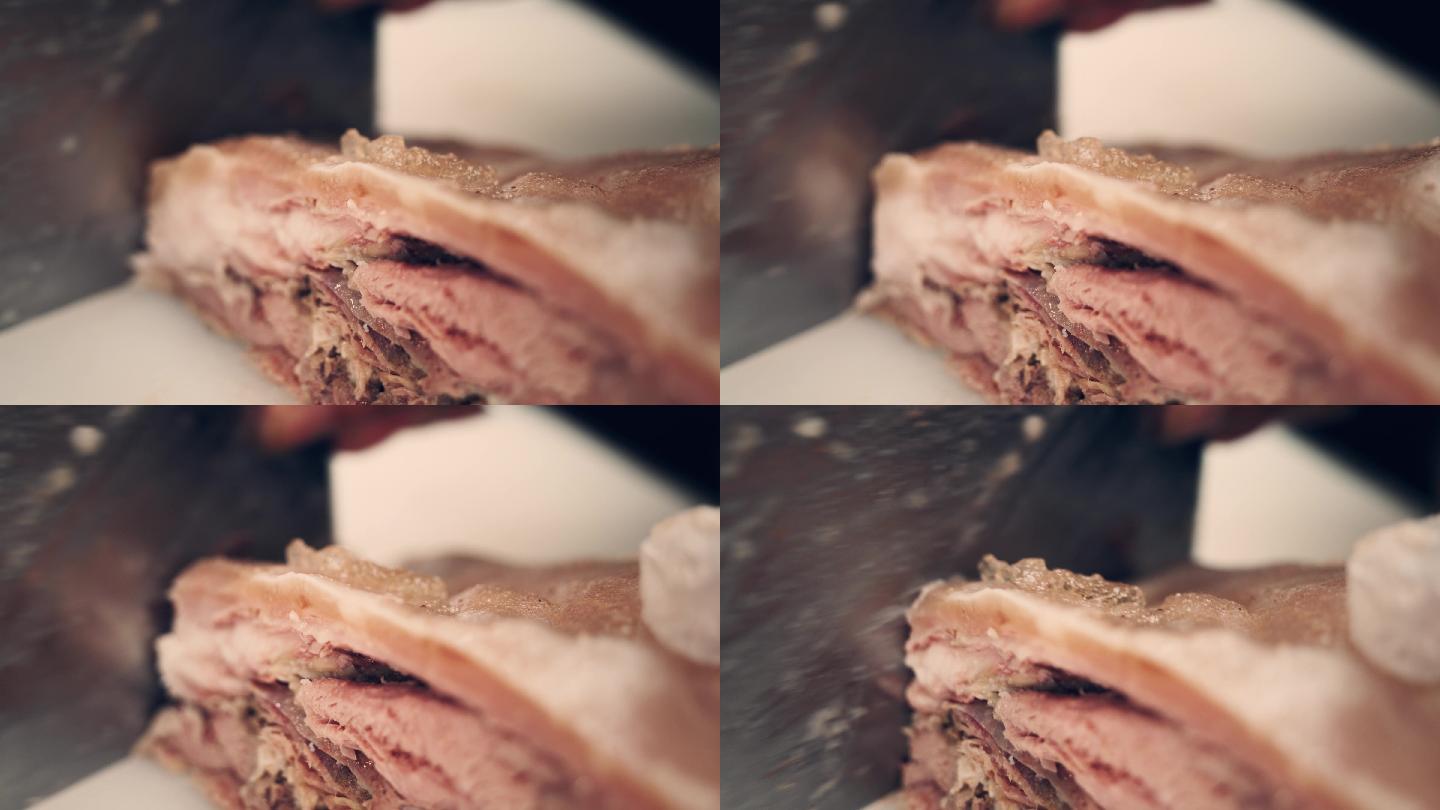 电影机拍摄切羊肉切肉