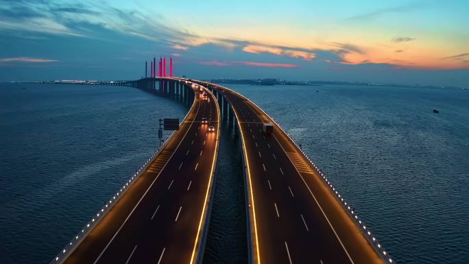 青岛跨海大桥夜景