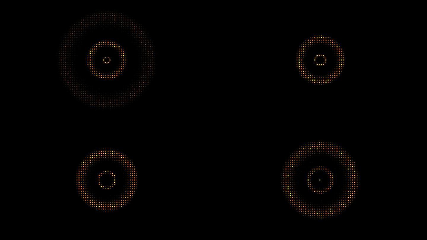 金色圆圈圆环动感动画-通道循环4