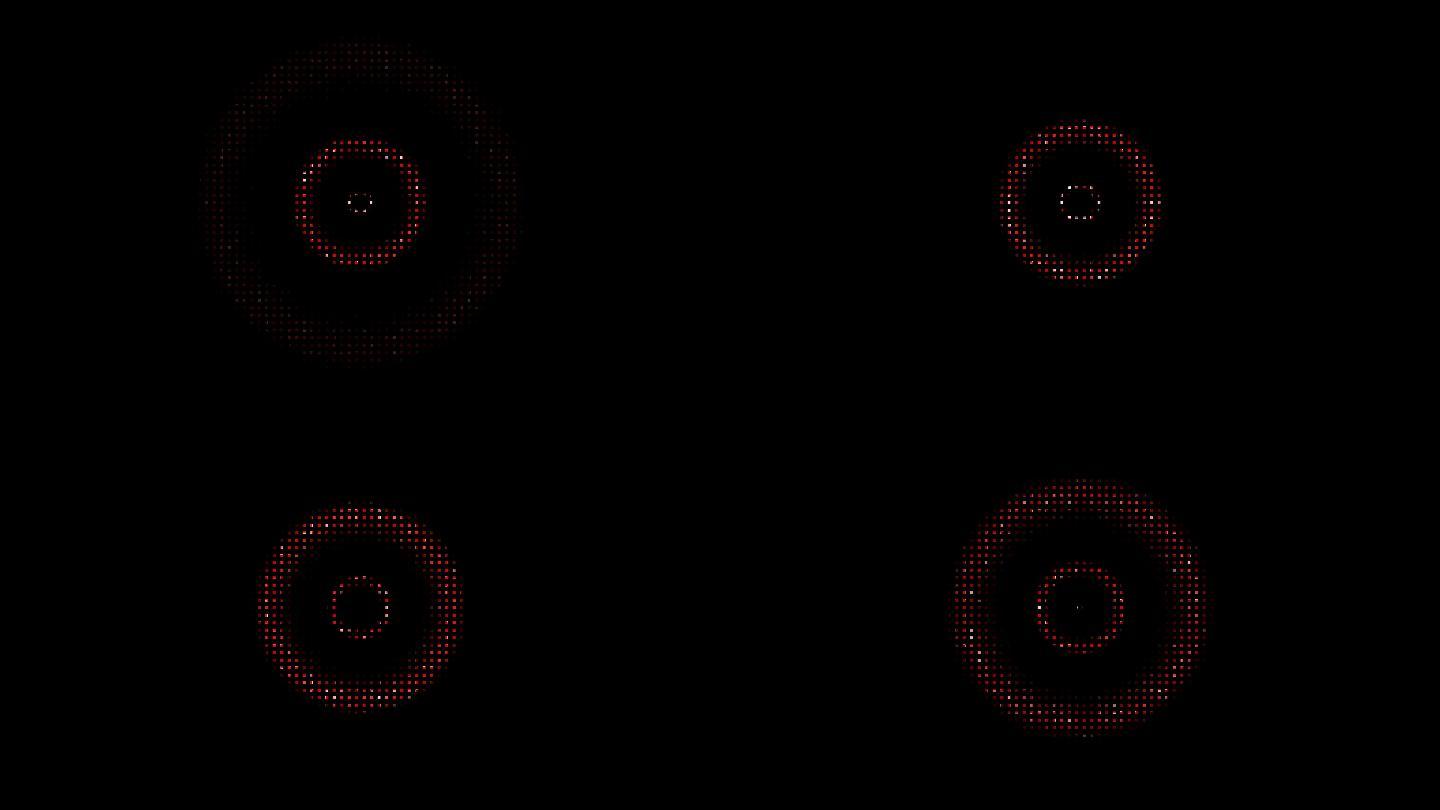 红色圆圈圆环动感动画-通道循环4