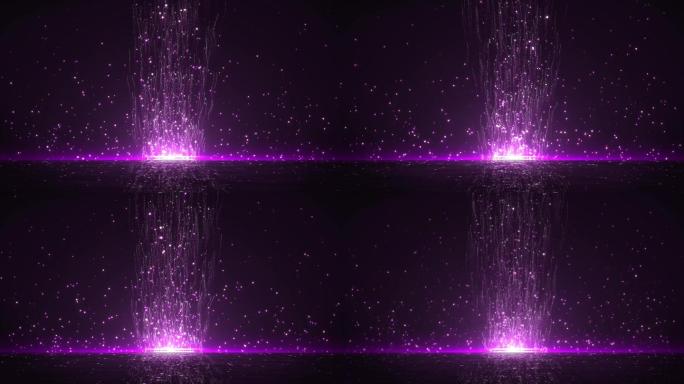 紫色粒子水面背景循环