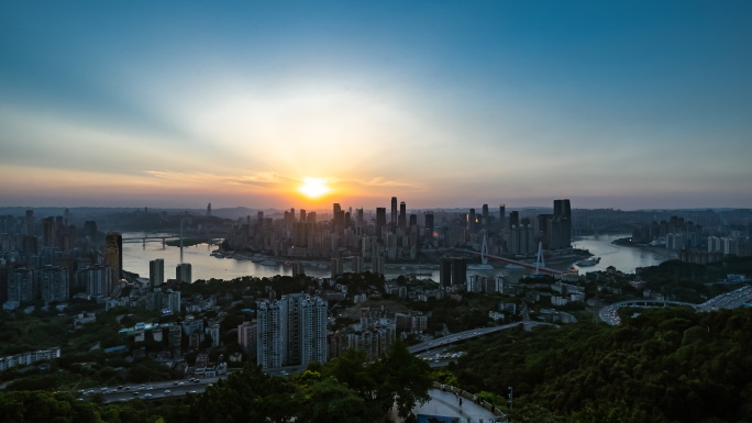 重庆南山夜景延时