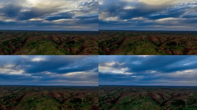 【4K延时】内蒙古草原丹霞喀什地貌航拍