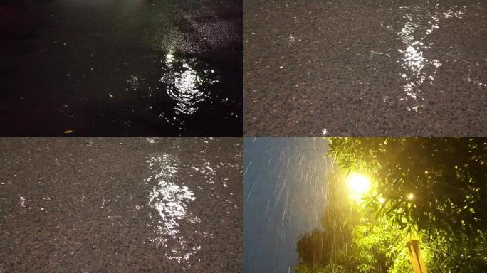 伤感下雨视频素材雨中路灯雨夜唯美雨夜伤感