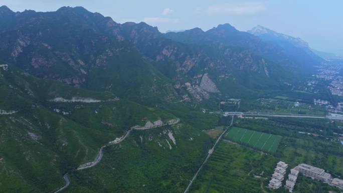 [4K]航拍素材.北京玉渡山路观景台