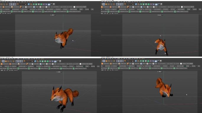 狐狸C4D模型动作工程