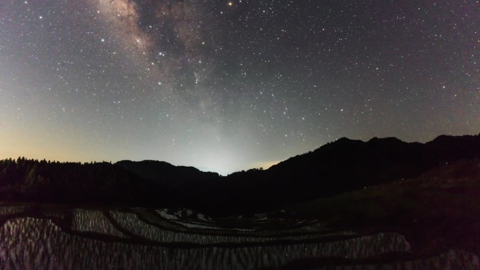 清远连山欧家梯田星空延时