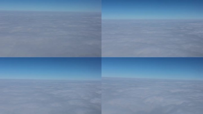 飞机在云层上空飞行