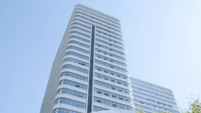 沣西国际大厦城市高楼建筑高清慢动作