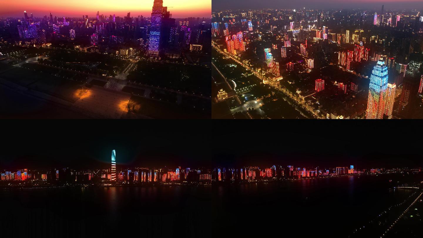 汉口江滩城市夜景
