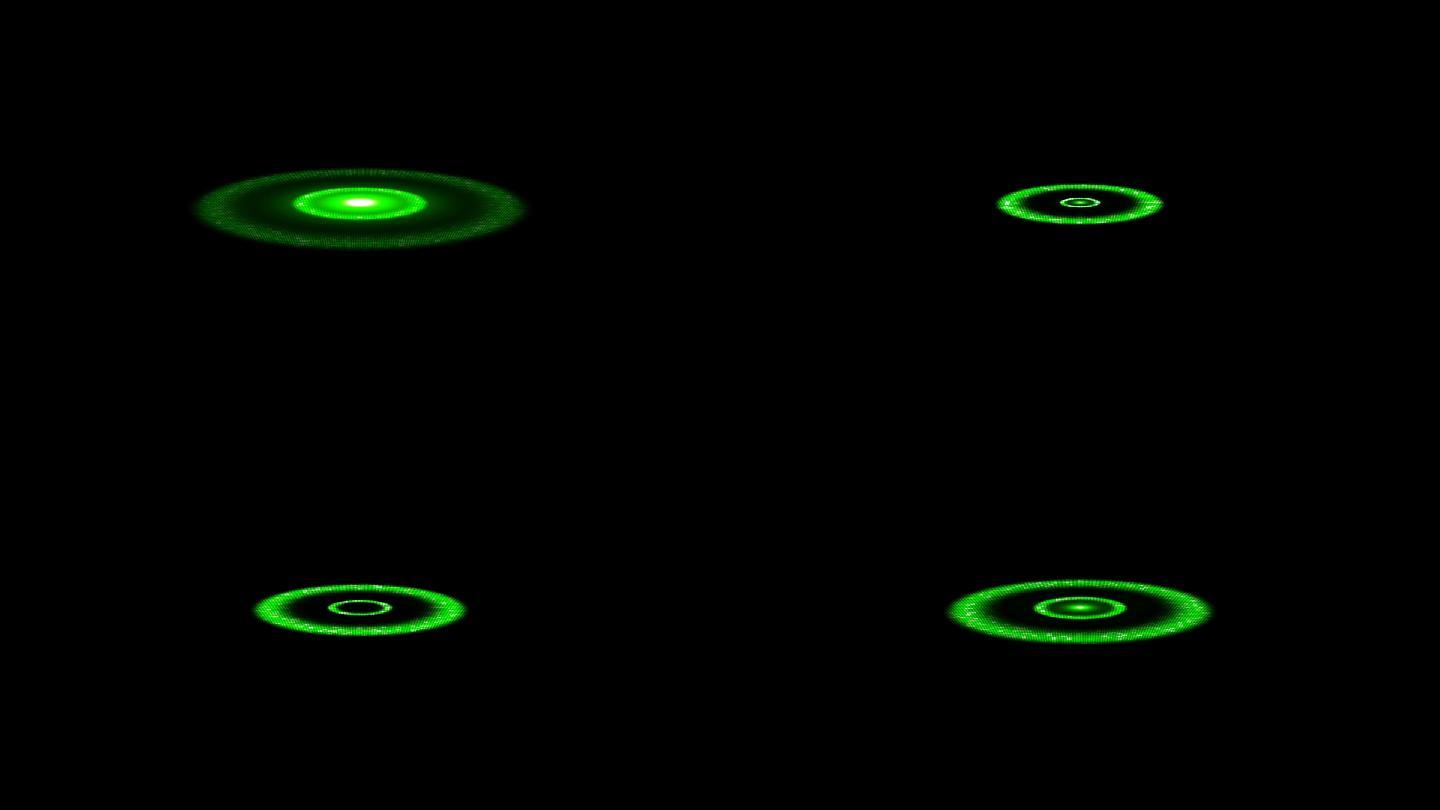 绿色圆圈圆环动感动画-通道循环5