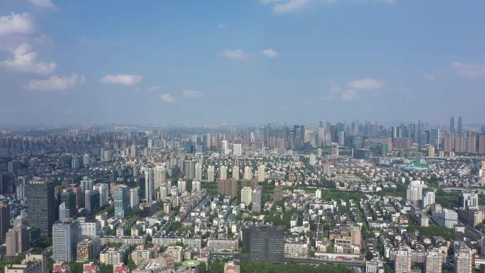 航拍杭州城市高楼