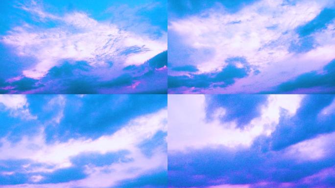 4K延时流动的紫色云层