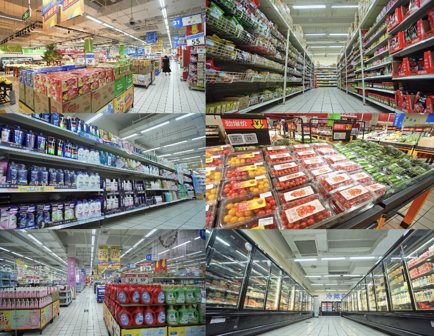 【原创4K】大型超市购物百货实拍素材