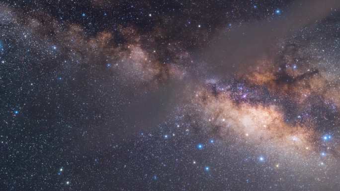 4K银河中心星空夜空宇宙星系运动素材