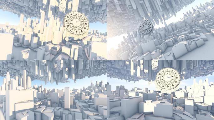 4K抽象镜像城市日晷光影艺术合集