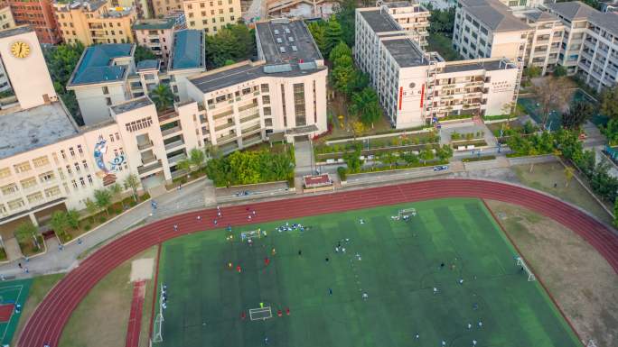 【4K延时】第二外语学院校园跑道操场学校