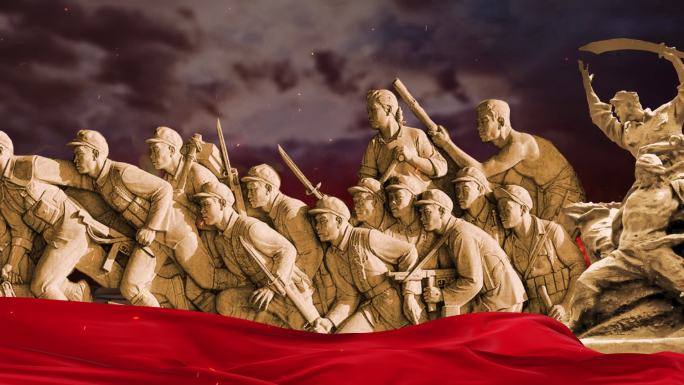红军抗战雕像