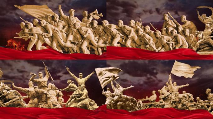红军抗战雕像