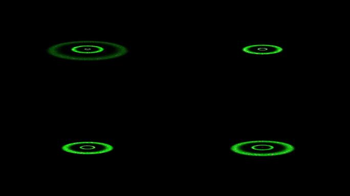 绿色圆圈圆环动感动画-通道循环6