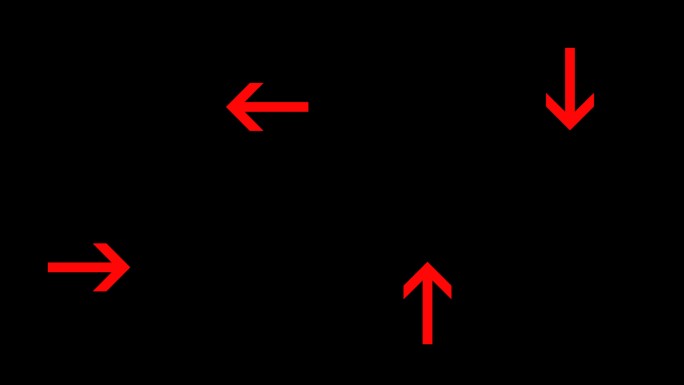 4K指示箭头符号带通道