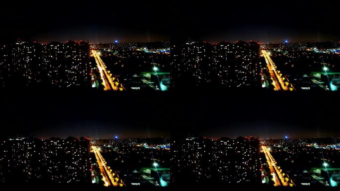 4K高清实拍西安城市夜景城市交通穿梭视频