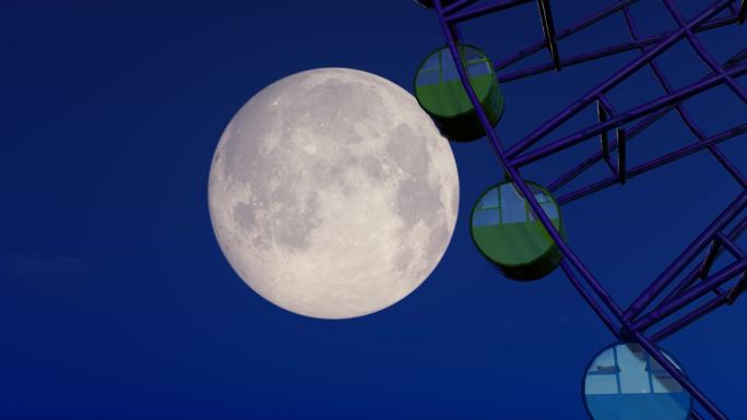 月亮月光摩天轮动画