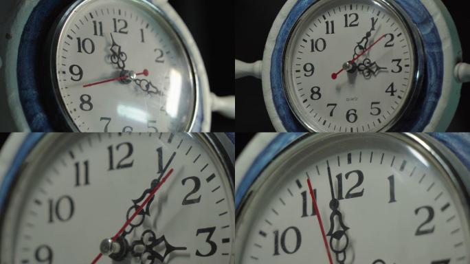 海洋地中海风格钟表时针时针走字秒针时间
