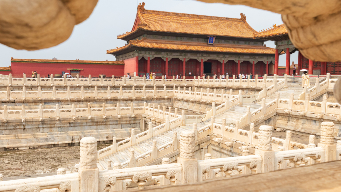 大气北京故宫紫禁城中和殿保和殿实拍视频