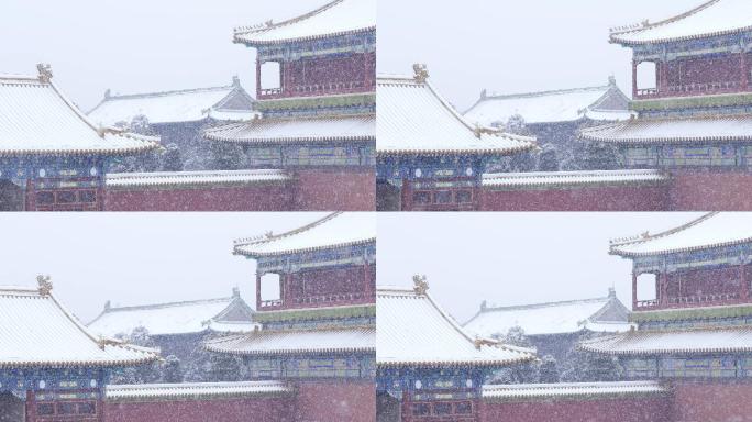 大雪中的故宫