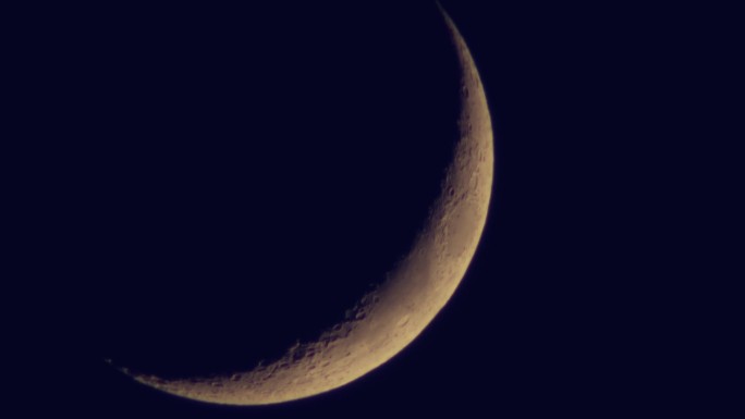 月亮特写月牙超长焦月球坑近距离