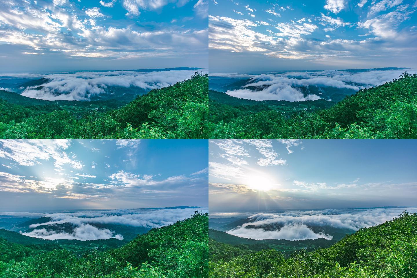 大别山云海延时灵山金鼎云海