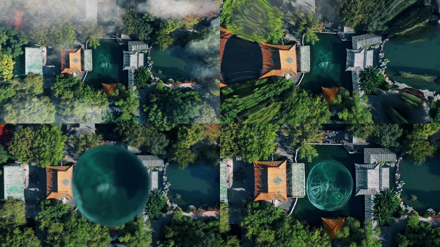 原创AE空中水滴下落趵突泉