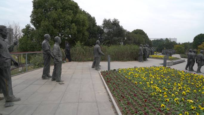 宁波院士公园的名人雕像
