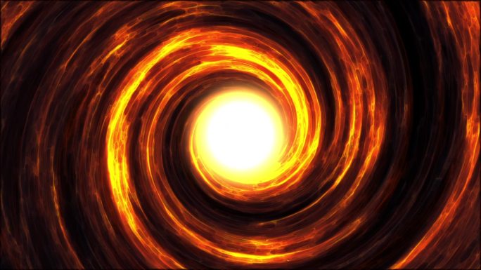 炽热的漩涡、气体和物质被黑洞周围的强引力漩涡所吸引