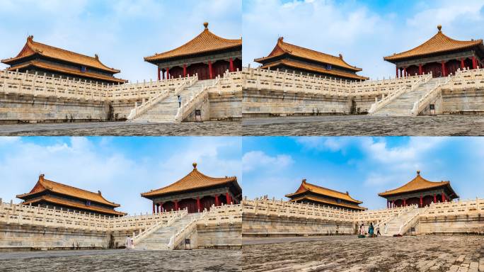 大气震撼北京故宫紫禁城中和殿保和殿实拍