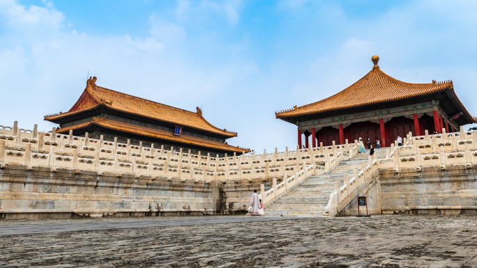 大气震撼北京故宫紫禁城中和殿保和殿实拍