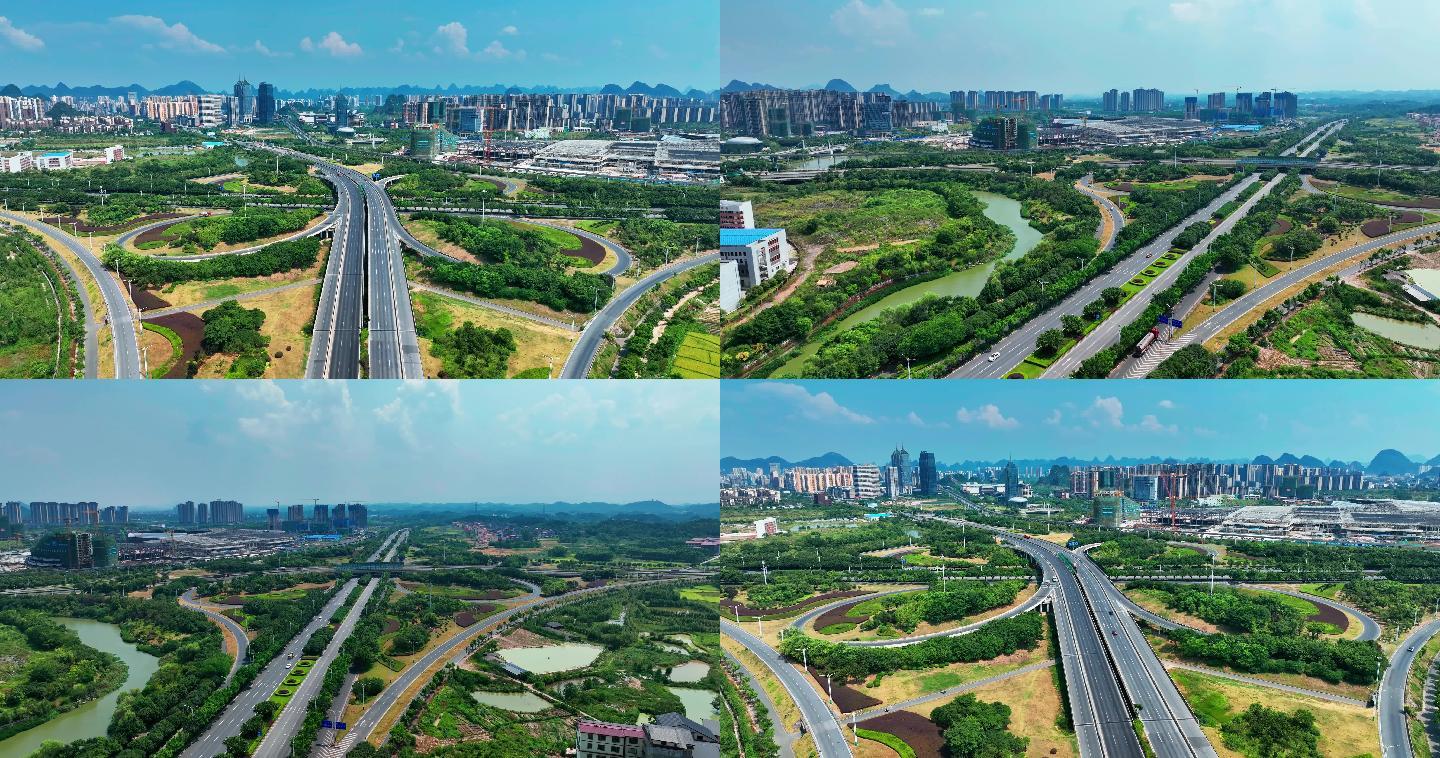 御3航拍桂林新区城市建筑2022新