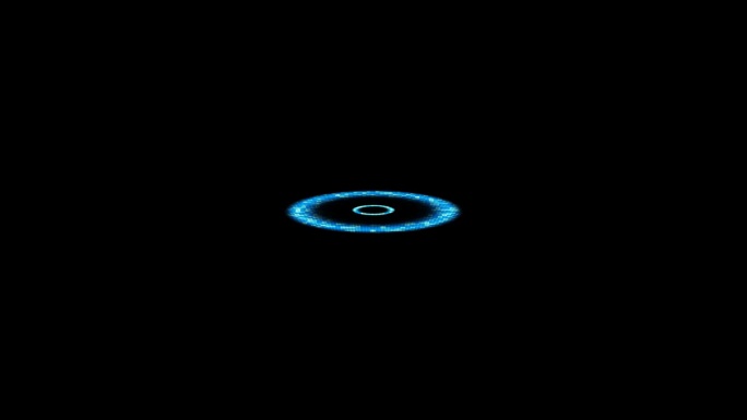 蓝色圆圈圆环动感动画-通道循环6